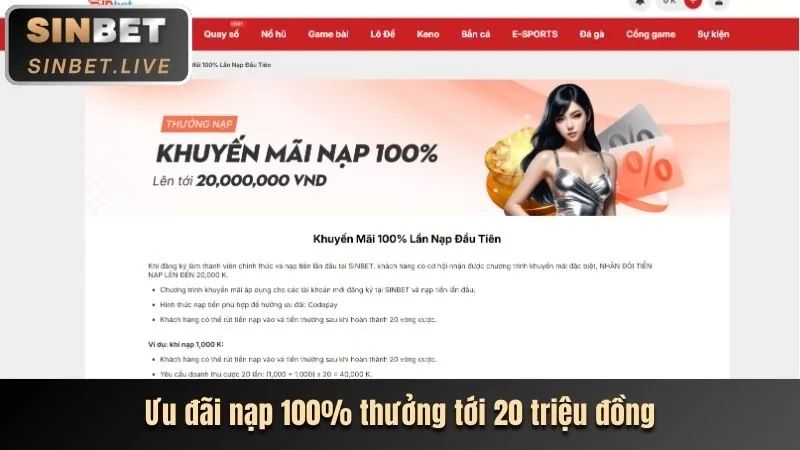 Khuyến mãi chào mừng thành viên mới Hubet